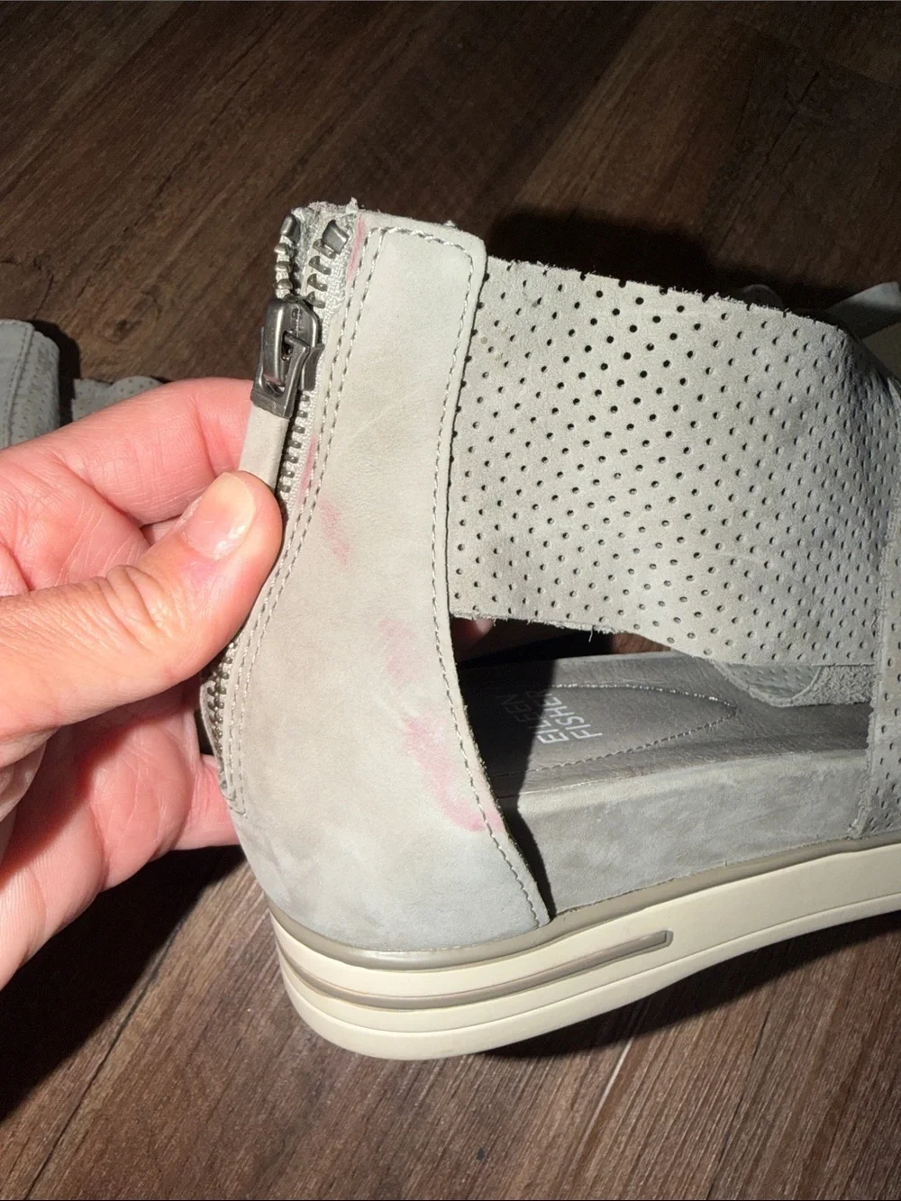 Eileen fisher SPORT SNEAKER SANDAL IN PERFORATED NUBUCK size 9